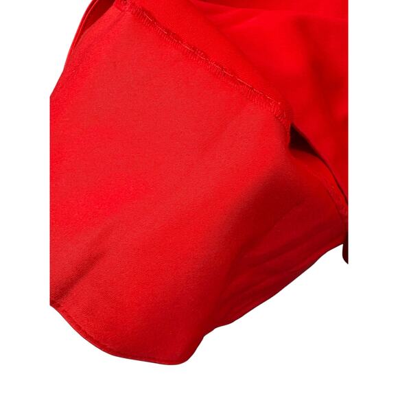 Alice and Olivia Adley Dress Drop Waist Midi Party Cocktail Statement Red Size 6 - Picture 10 of 10